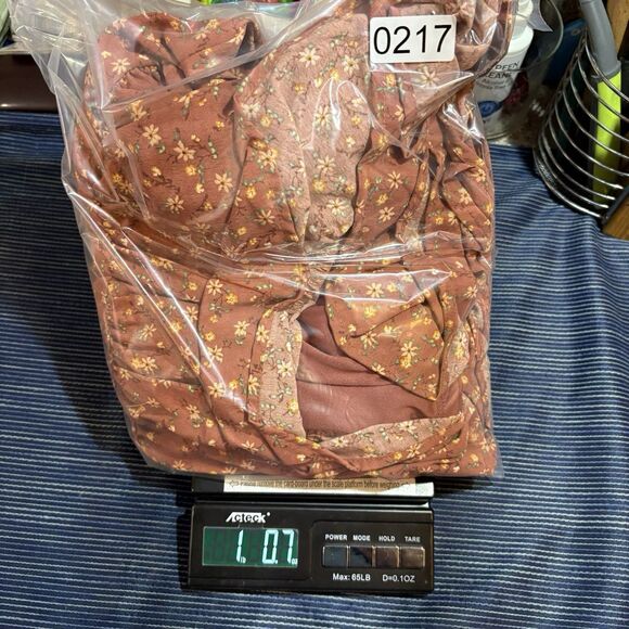 Altar’d State Danielyn Dress Womens L Brown Floral Cottagecore Puff Sleeve Boho - Picture 10 of 10